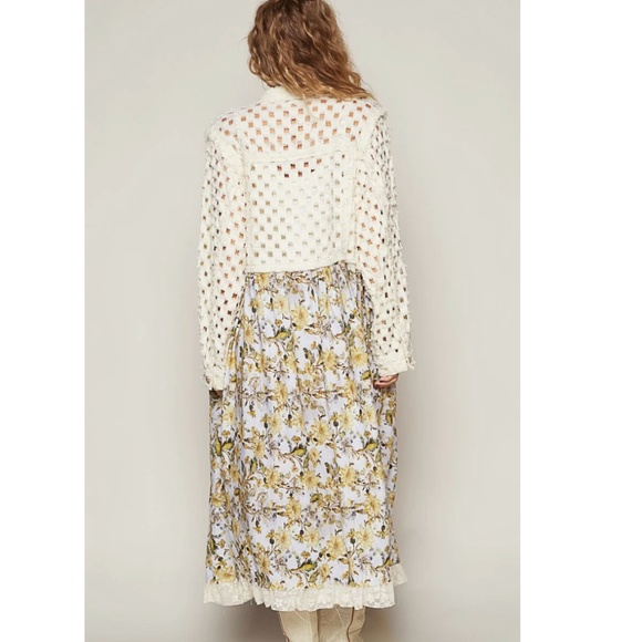 POL Cream Floral Long Cardigan - Picture 5 of 5